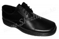 Pantofi lati din piele naturala negri cu siret 39-46